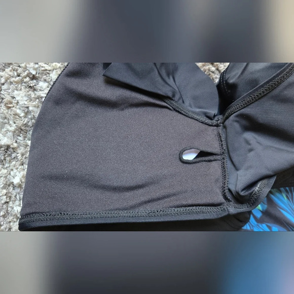 Teen Girls Tropical Print Ruffle Trim Bikini Set - Picture 6 of 6